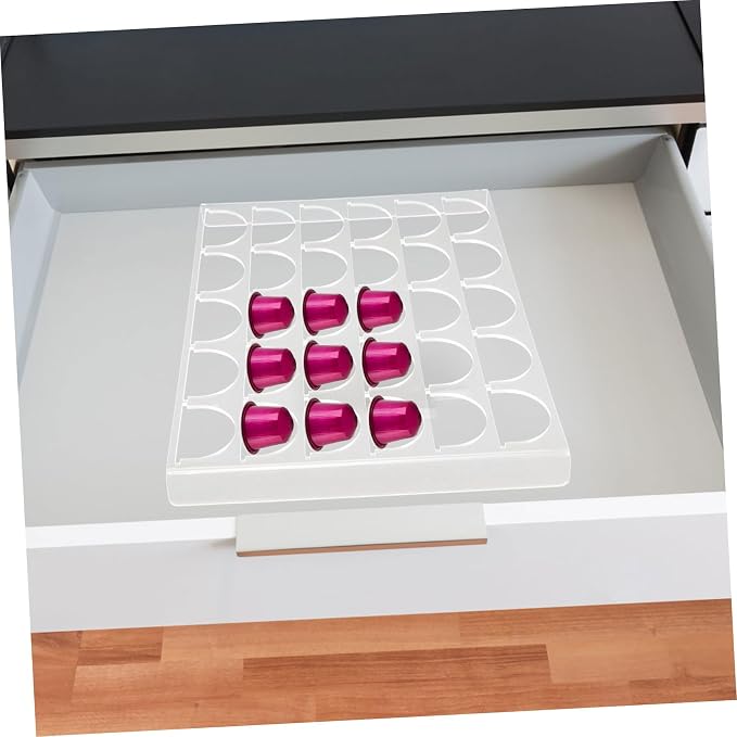 jojofuny 30grids Coffee Capsule Storage Rack Acrylic Organizer Stand - Image 6
