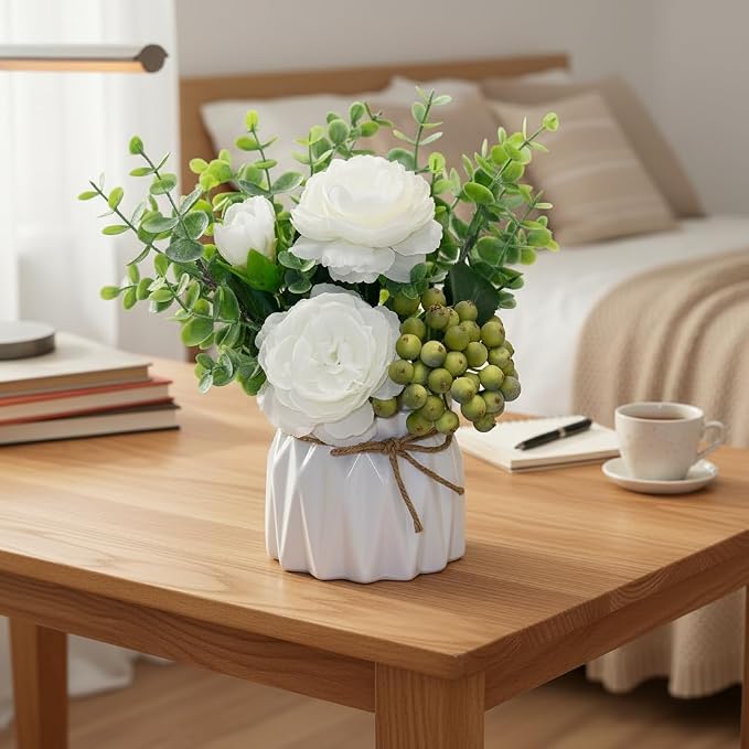 LADADA White Artificial Flowers - Image 3