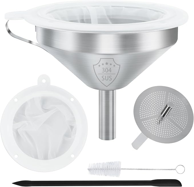 WMKGG 304 Stainless Steel Funnel, 5 Inch Funnels by Focusonthekitchensupplies