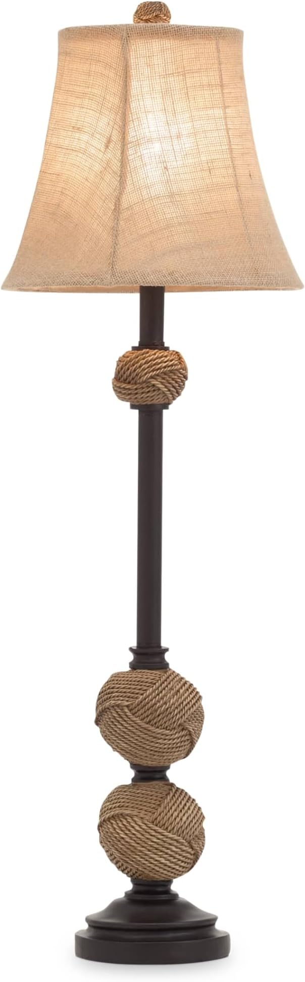 Burlap Buffet Resin Base Table Lamp, Home Décor, Bedroom Living Room Office by FurnitureRow%C2%AE