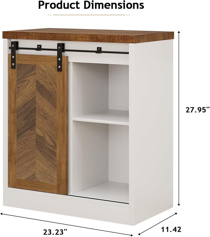 Catrimown Farmhouse Small Coffee Bar Cabinet - Image 2