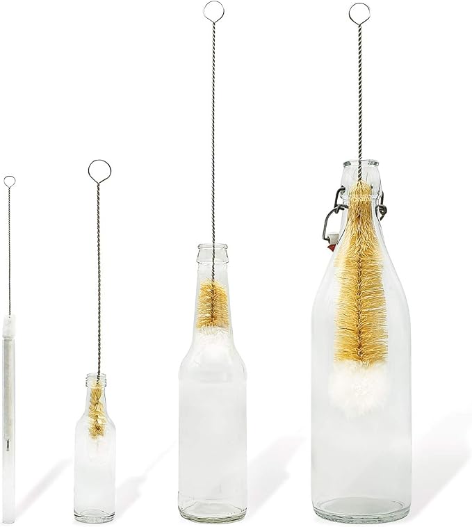 Bambaw Bottle Cleaner Brush Set | 4 Cleaning Brushes | Bottle Brush Cleaner Set - Image 2