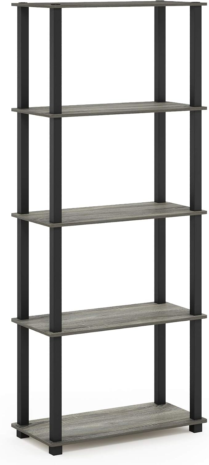 Furinno TURN-S-TUBE Book Shelf, 5-Tier Toolless Storage Shelves - Image 5