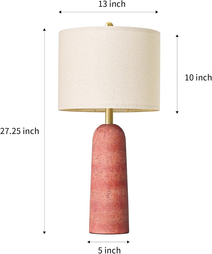 BOBOMOMO 27.25" Modern Table Lamp Set of 2, Lamps - Image 6