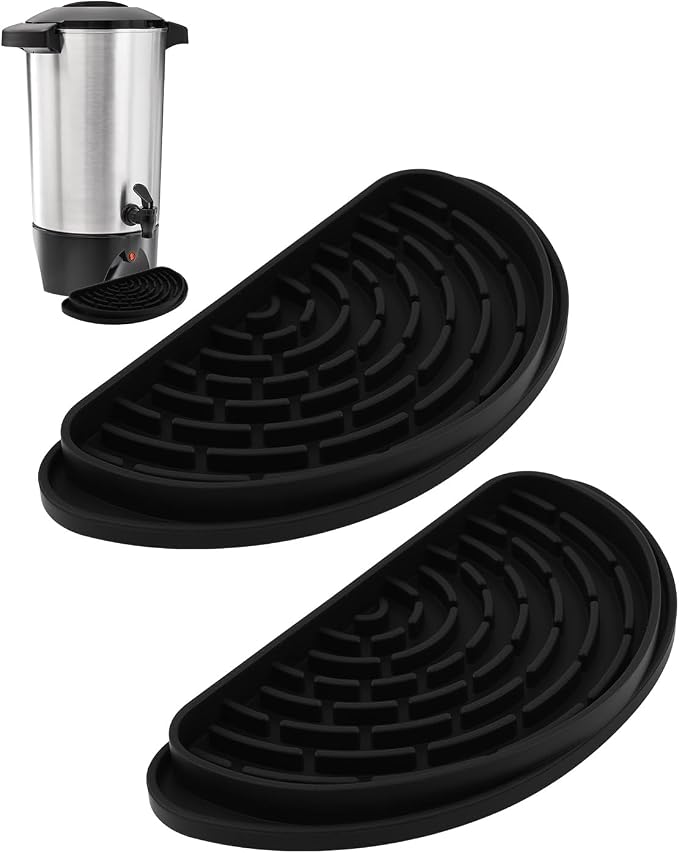 2 Pack Drip Catcher for Beverage Dispenser, Silicone Drip Tray for Drink by PROKITCHEN