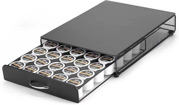 HiveNets Capsule Storage Drawer Coffee Holder Multiple Flavors Pods Organizer by HiveNets