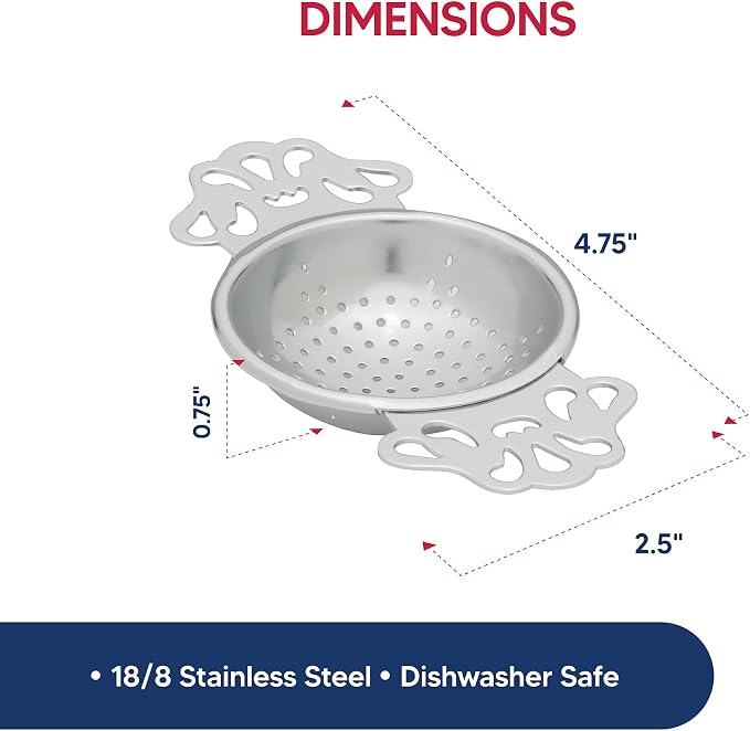 HIC Kitchen Premium Perforated English Tea Strainer - Image 5