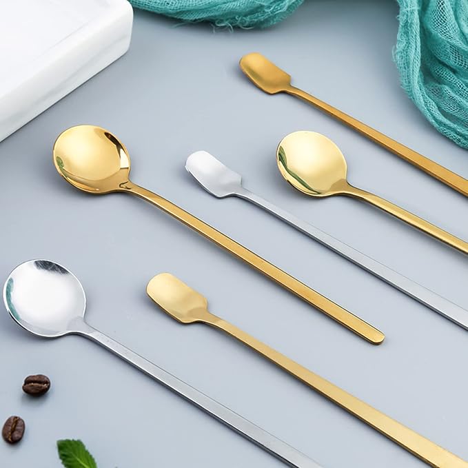 4 Pack Stainless Steel Coffee Spoon, 6.7 Inch Stirring Spoons, Cocktail - Image 4