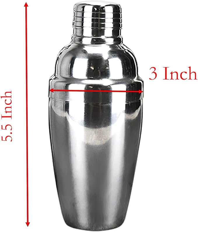8 Oz Cocktail Shaker, Stainless Steel Drink Shaker - Image 2