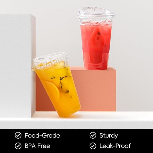 AOZITA 100 Pack 24 oz Disposable Plastic Cups - Image 3