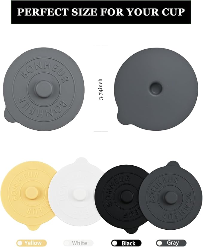 4pcs Silicone Lids for Cups, Colorful Silicone Cup Covers Reusable Dust-Proof - Image 7