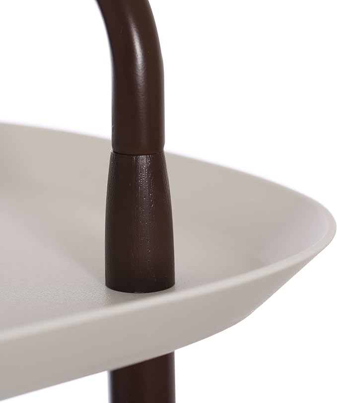 Main + Mesa Modern Plastic and Metal 3-Tier Trolley - Image 10