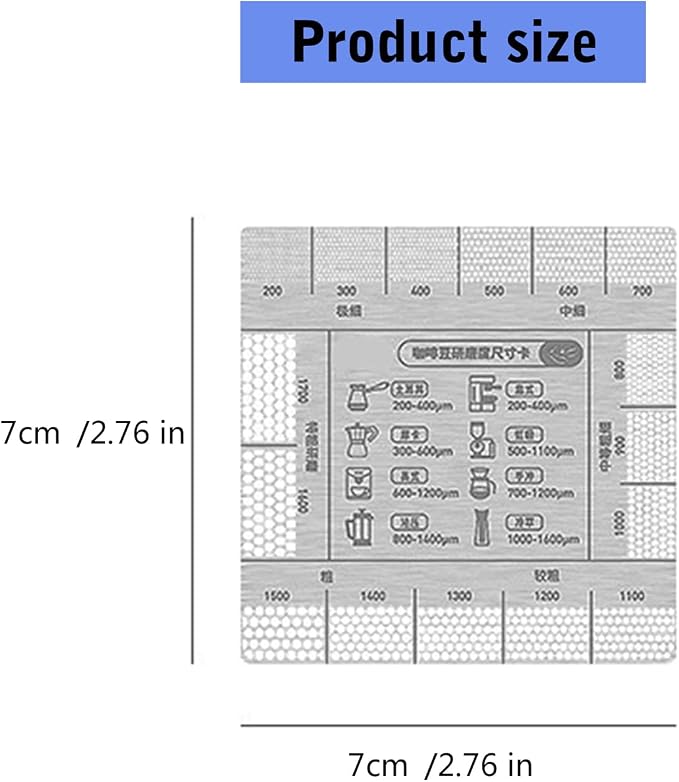 Coffee Reference Card Grinding Size Chart - Image 4