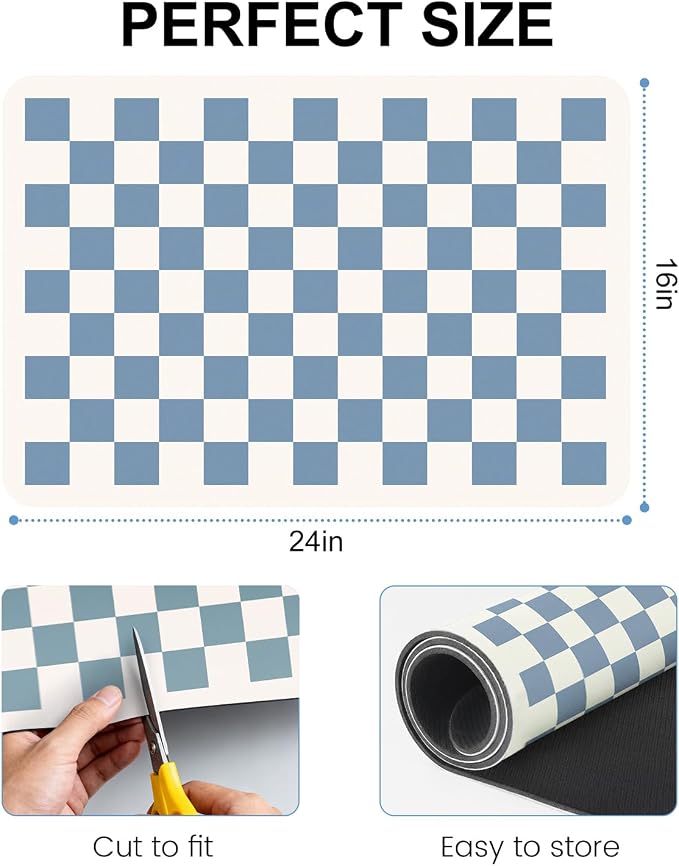 Clinuse Coffee Mats, Quick Dry Mat, Diatomite Absorbent Aesthetic Large Drying - Image 2
