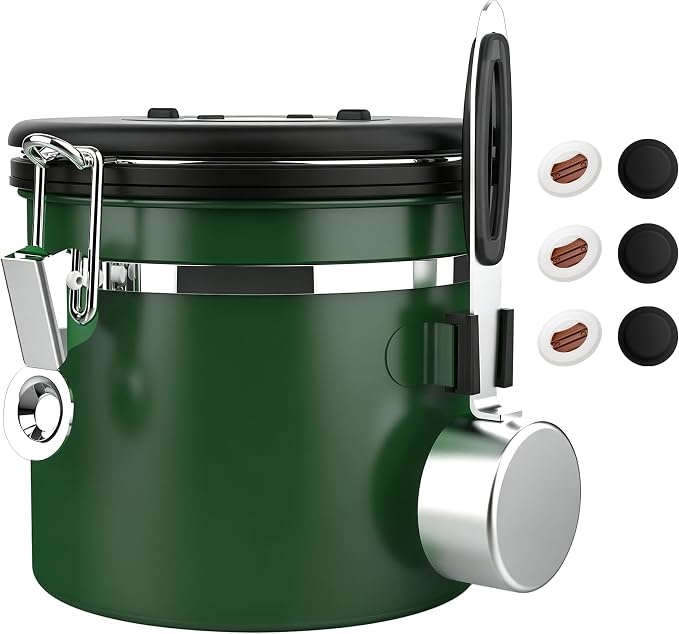ShanSon Coffee Canister Airtight, Stainless Steel Bean Storage Container by ShanSon