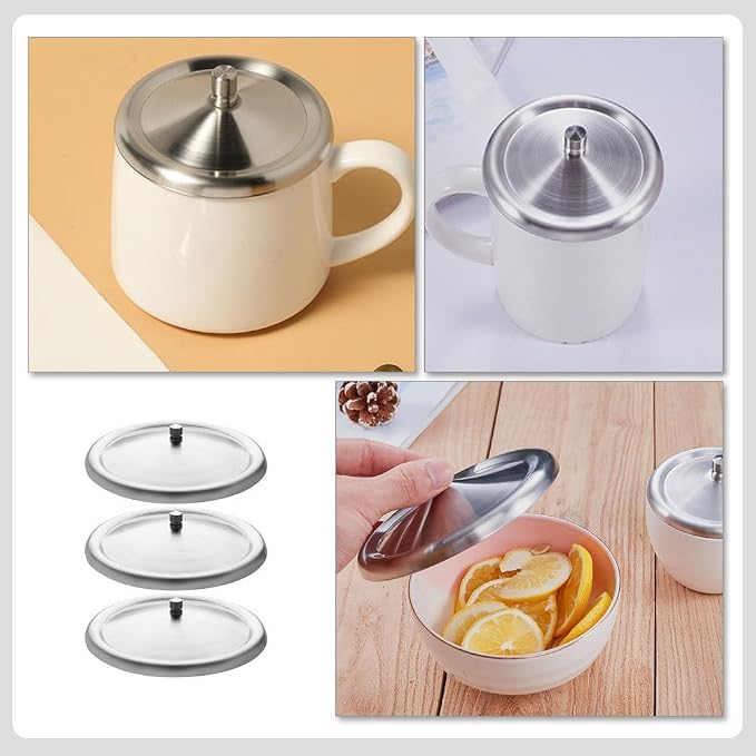 3pcs Stainless Steel Lid 4.8in Cup Covers - Image 5
