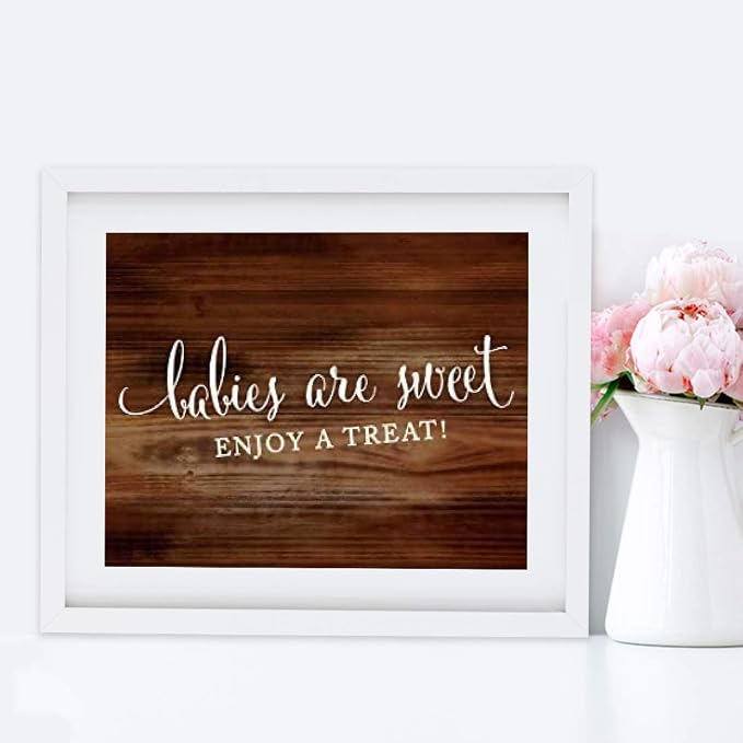 Andaz Press Baby Shower Party Signs, Rustic Wood Print, 8.5x11-inch, Babies are - Image 4