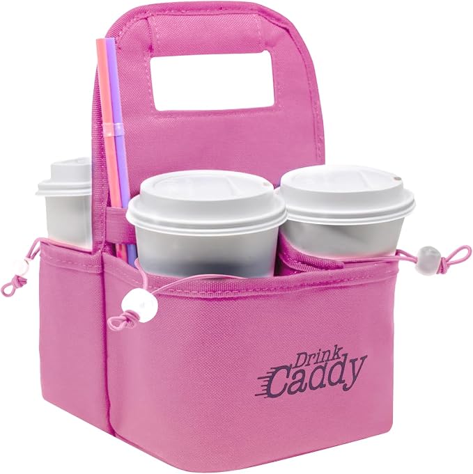 Drink Caddy Portable Drink Carrier and Reusable Coffee Cup Holder by CaddyMesa