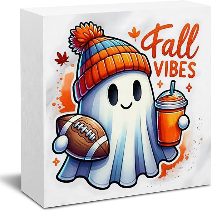 Fall Sign Decor Decorations for Home Coffee Bar Hot Cocoa Sign Autumn Halloween by Unknown