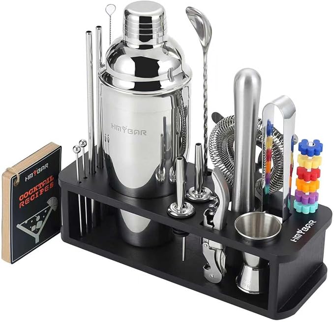HMYBAR® 22-Piece Cocktail Shaker Set, Mixology Bartender Kit by HMYBAR