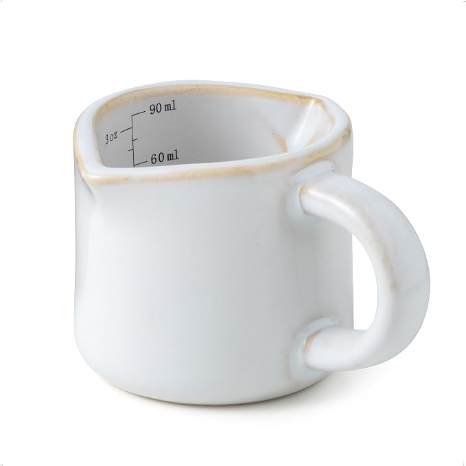 Ceramic Espresso Cup, Espresso Accessories, 3 OZ Espresso Measuring Cup by YHOSSEUN