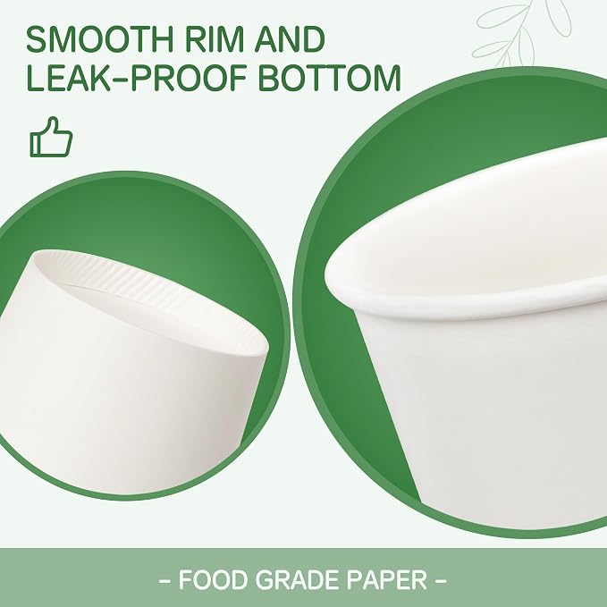 12 oz Coffee Cups with Lids 100 Pack, Party Supplies, To-Go Paper Cups - Image 2