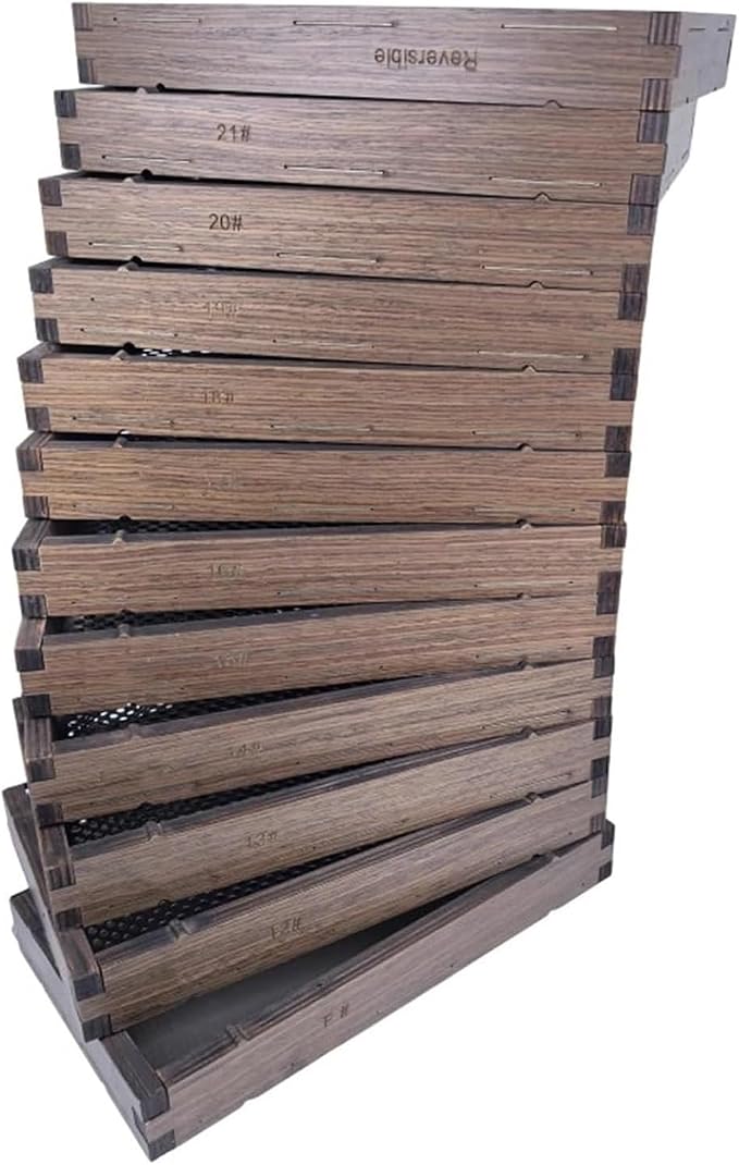 Coffee Bean Grading Sieve, Stainless Steel Screen and Wooden Frame, Round Hole by Unknown