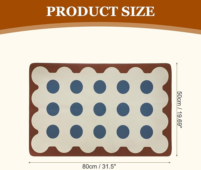 uxcell Coffee Mat, 31.5x19.7 Inch Super Absorbent Dish Drying Mat Bar - Image 2