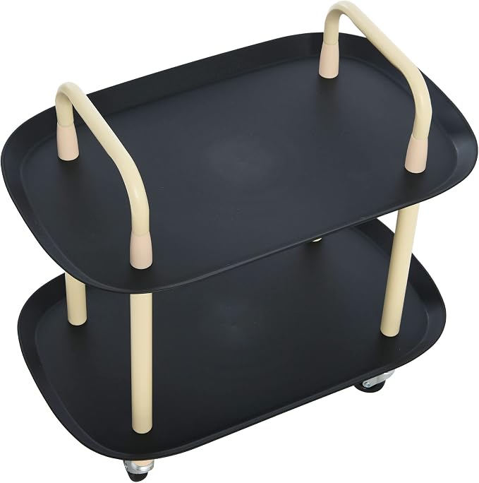 Main + Mesa Modern Plastic and Metal 2-Tier Trolley - Image 7