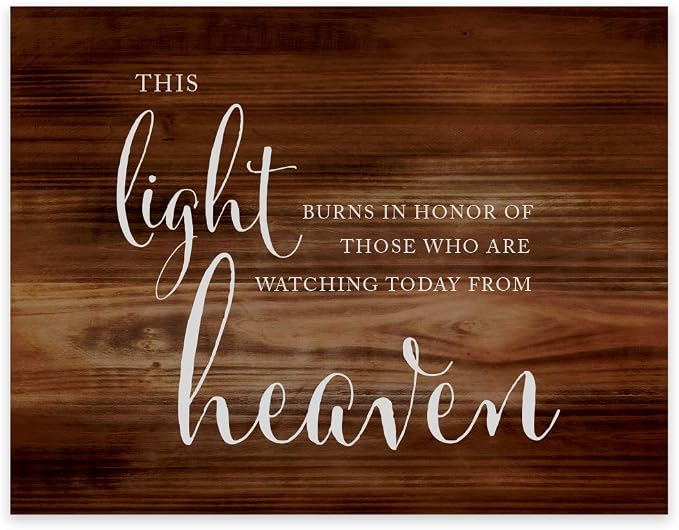 Andaz Press Wedding Party Signs, Rustic Wood Print, 8.5x11-inch, This Light by AndazPress