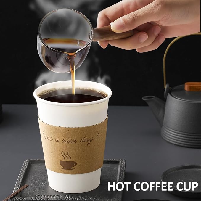 BYSNOW 100 pack 12 oz Disposable Thickened Coffee Cups - Image 5