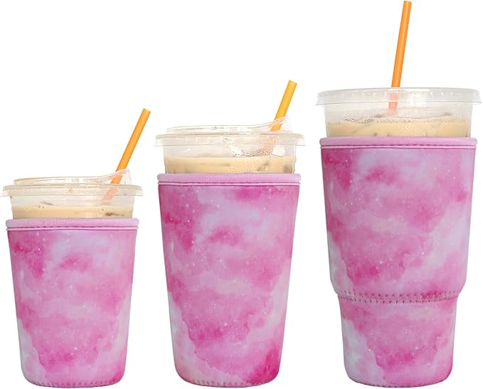 3 Pack Reusable Iced Coffee Sleeves by Xumbtvs
