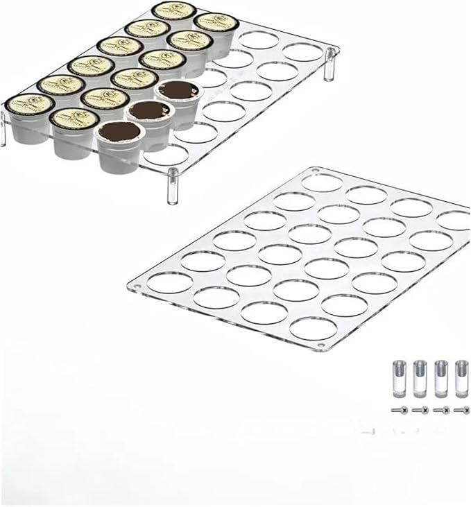 Capsule Display Stand 24-Hole Coffee Bean Pod Rack Desktop Tray Organizer - Image 3