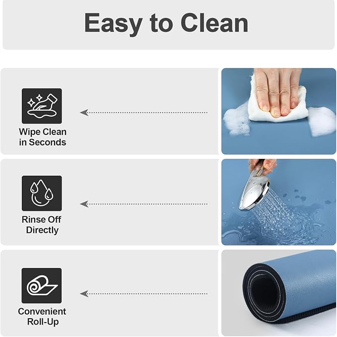 Ecotrim Absorbent Coffee Mat, Stain Hiding PU Leather Surface, Non-Slip Natural - Image 3