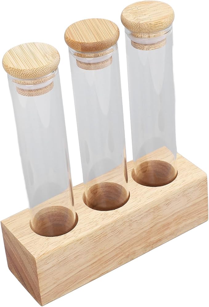 Asixxsix Coffee Bean Jars Canisters, Glass Tubes Single Dose Coffee Bean Storage - Image 9