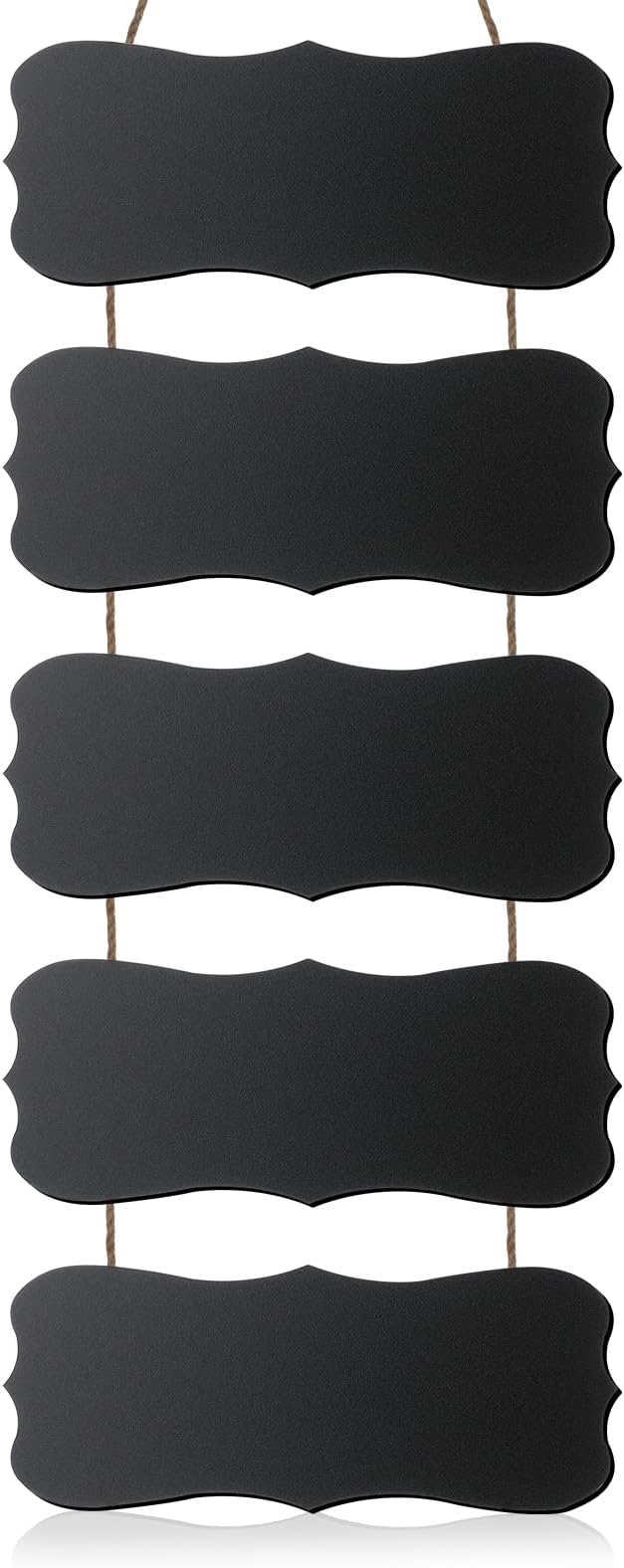Gerrii 1 Set Double Sided Hanging Chalkboard Signs Rectangle Wooden Erasable by Gerrii
