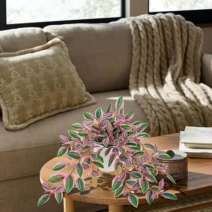 GnFlus Fake Hanging Plants in Ceramic Pot - Image 2