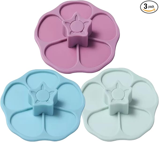 flower Silicone Cup Covers, Flexible Mug Covers, Tea Pots, Hot Cup Lids by MAQMAQQ