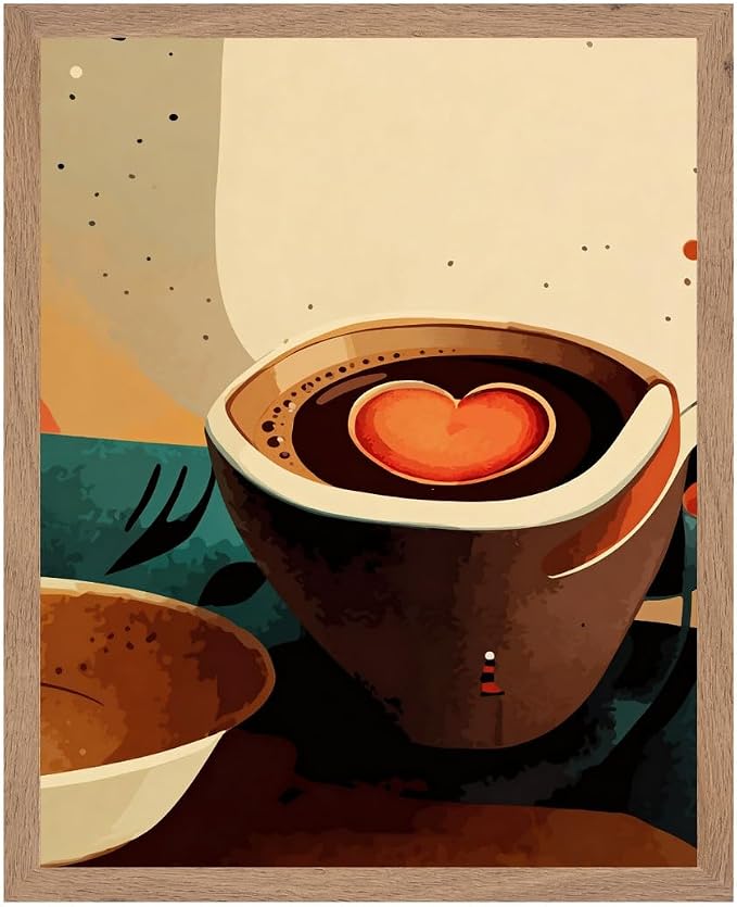 Lawrence Williams Designs Heart Coffee Poster by LawrenceWilliamsDesigns