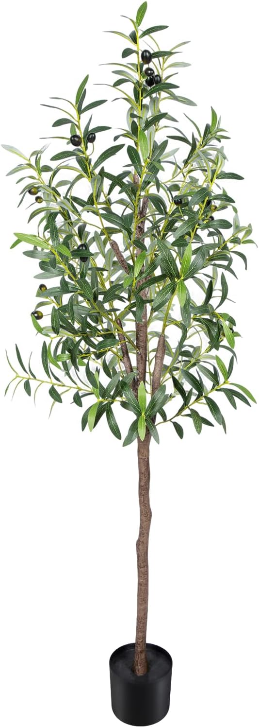 Artificial Olive Tree 5FT Tall Faux Silk Plant 60inch Fake Olive Tree - Image 2