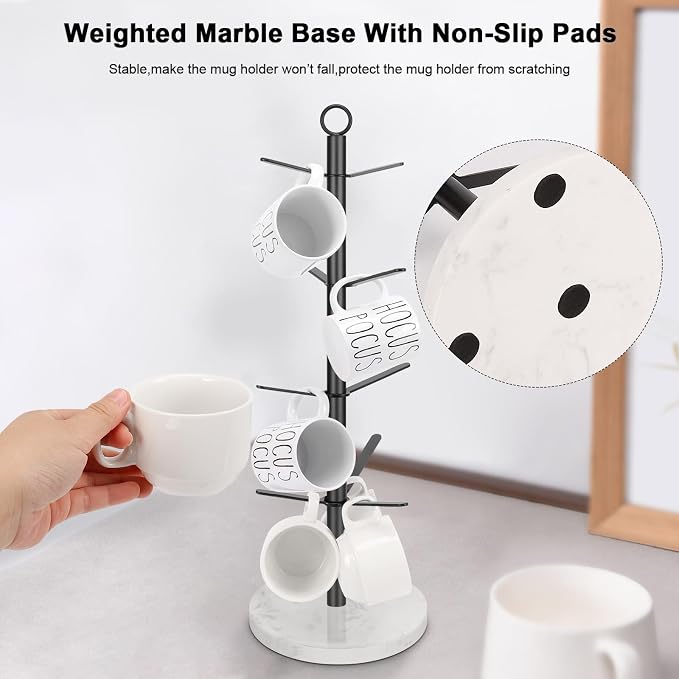 Mug Holder Tree, Coffee Cup Stand Holder, Thick Base Mug Rack - Image 6