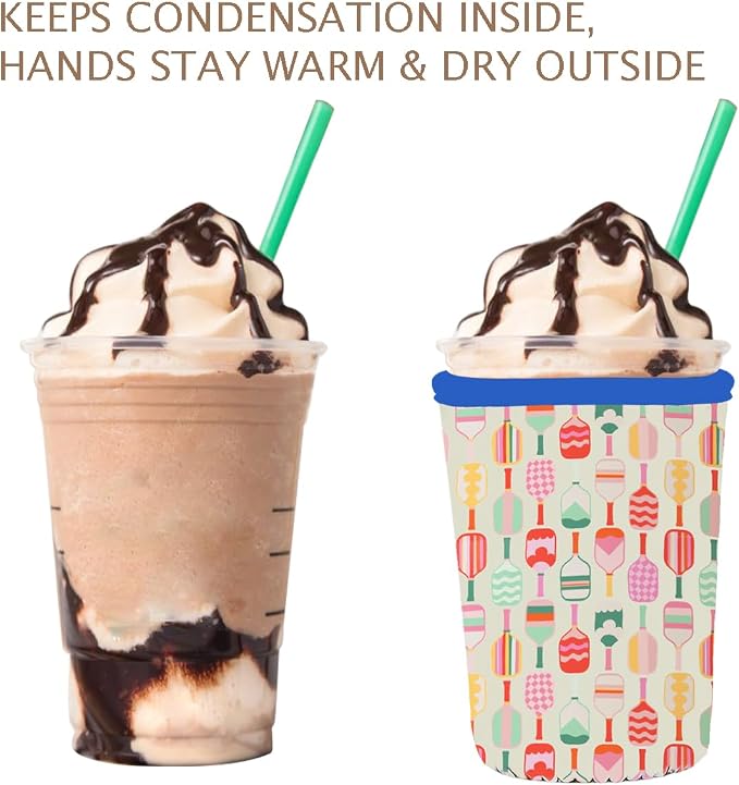 Reusable 3-Pack Iced Coffee Cup Sleeve, Insulated Neoprene, Beverage Holder - Image 7
