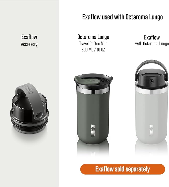 WACACO Octaroma Lungo Vacuum Insulated Coffee Mug, Double-wall Stainless Steel - Image 7