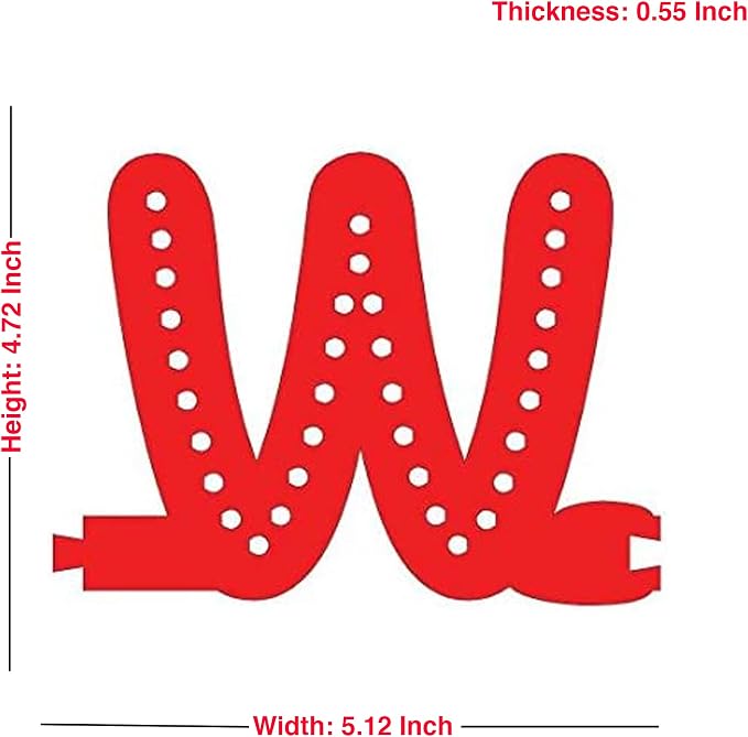 M&T Displays LED Marquee Letter Lights Modular Red Light Up Alphabet Initial W - Image 3