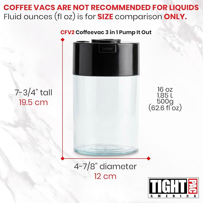 COFFEEVAC Pump It Out Airtight Coffee Container - Image 7