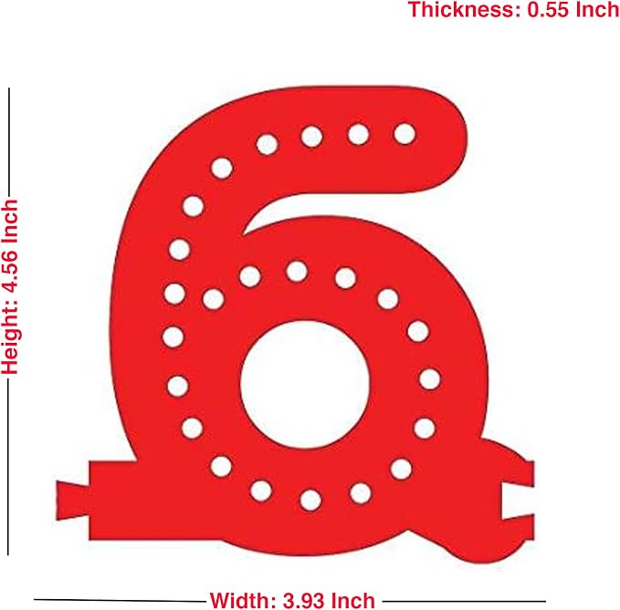 M&T Displays LED Marquee Letter Lights Modular Red Light Up Number Initial - Image 3
