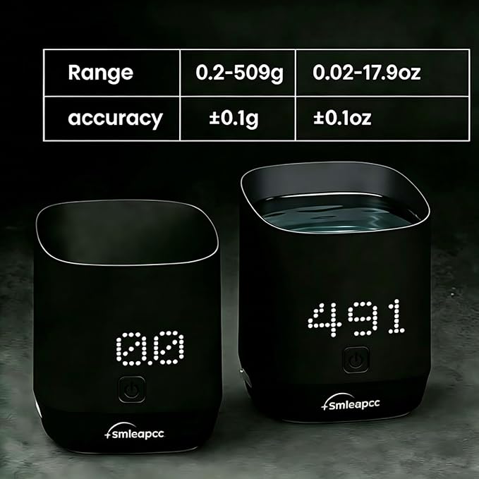 Digital Coffee Dosing Cup with LED Display, 0.1g High Precision Espresso Scale - Image 2