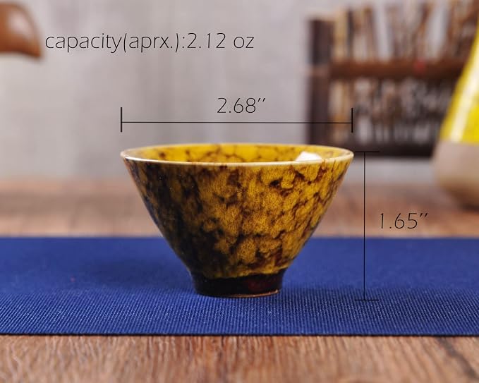WHJY Ceramic, Japanese Sake Cups, Traditional Chinese Kung Fu Tea cups set Kiln - Image 2