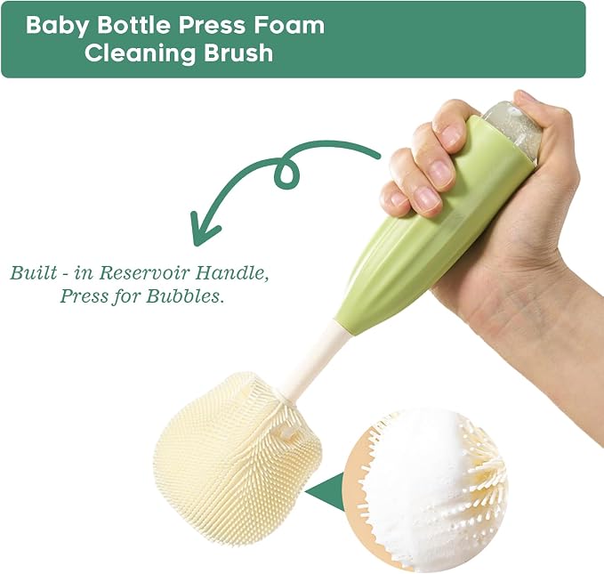 Baby Bottle Brush Set, Silicone Bottle Brush Cleaner - Image 2