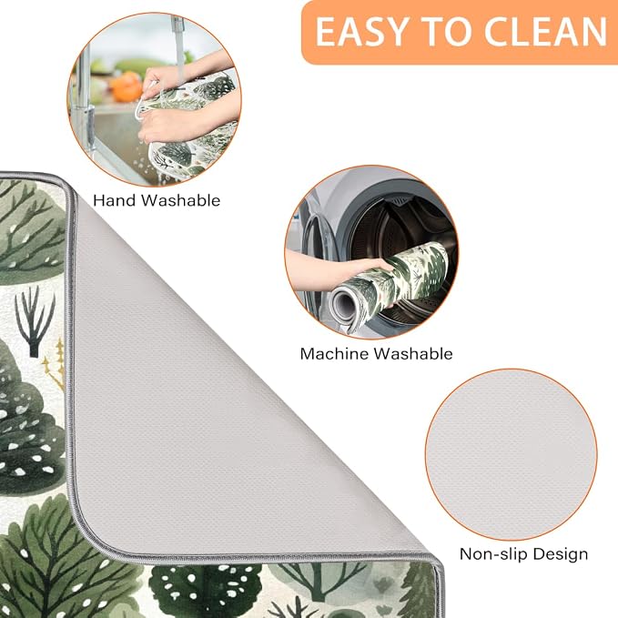 Dish Drying Mat, Kitchen Counter Quick Dry Pads - Image 4